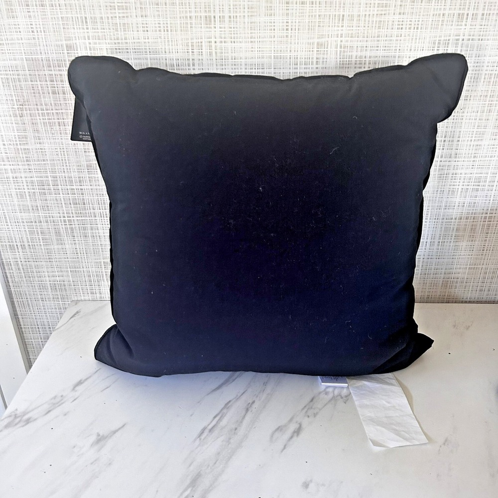 Halloween "Witch Please" Logo Throw Pillow with Witches Broom & Bat Linen 18X18 - Picture 2 of 3